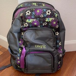 Dakine Dark Grey Purple Laptop Backpack